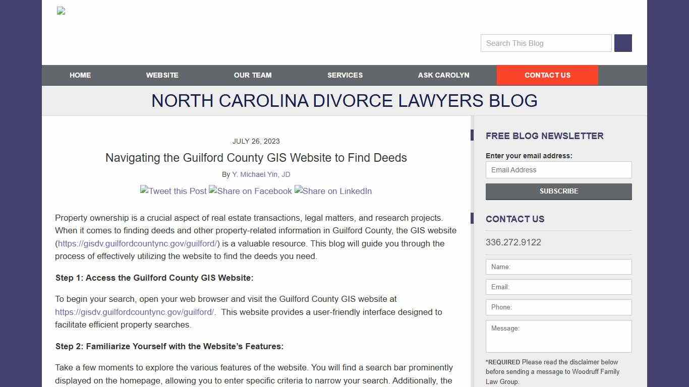 Navigating the Guilford County GIS Website to Find Deeds